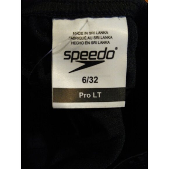 Speedo Womens Black Pro LT Stretch Scoop-Neck One-Piece Swimsuit Size 6 / 32 NWT - Picture 6 of 6